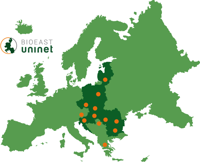 BIOEAST UniNet mapa univerzit